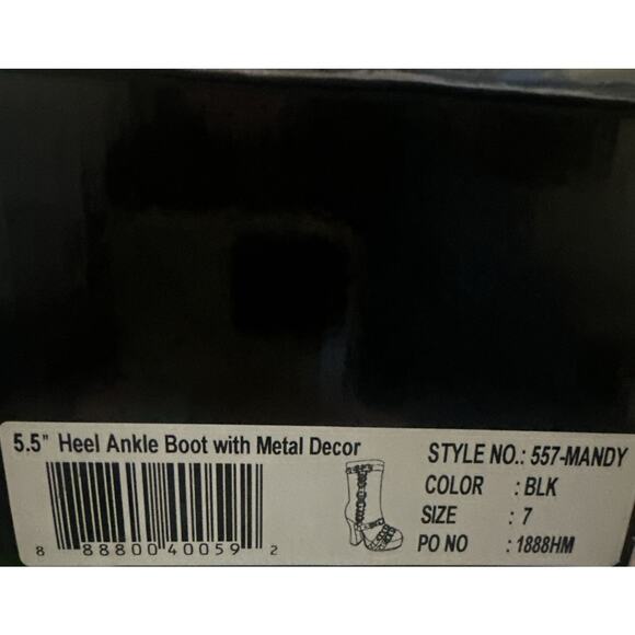 Ellie Shoes Women's 557-mandy Ankle Boot Black Size 7 MSRP $100 - Picture 3 of 5